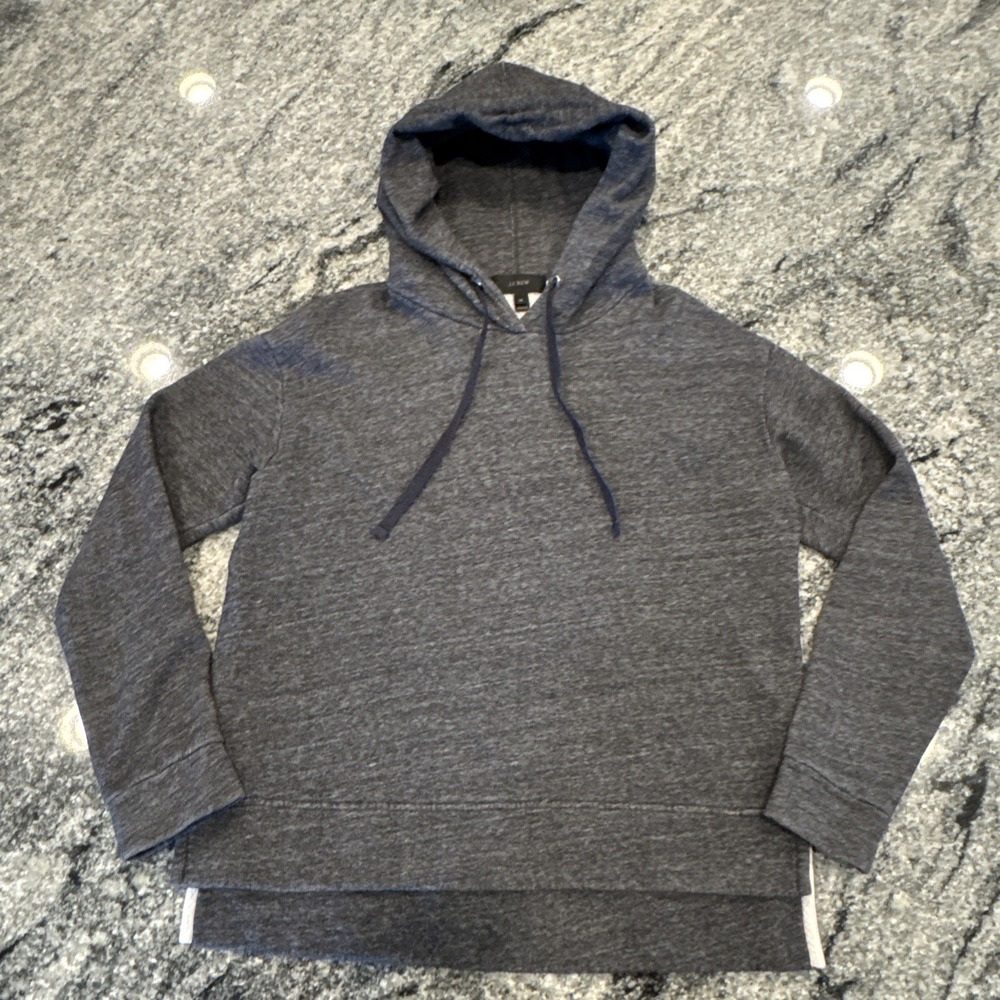 J Crew Women's Size XS Gray Over-sized Fleece Hoodie Sweatshirt #939